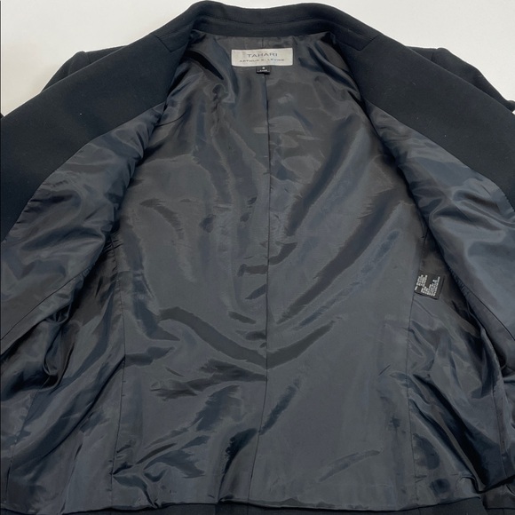 Tahari Black White Trim Blazer Women Tailored Jacket Gold Buttons Sz 8 - Picture 8 of 10